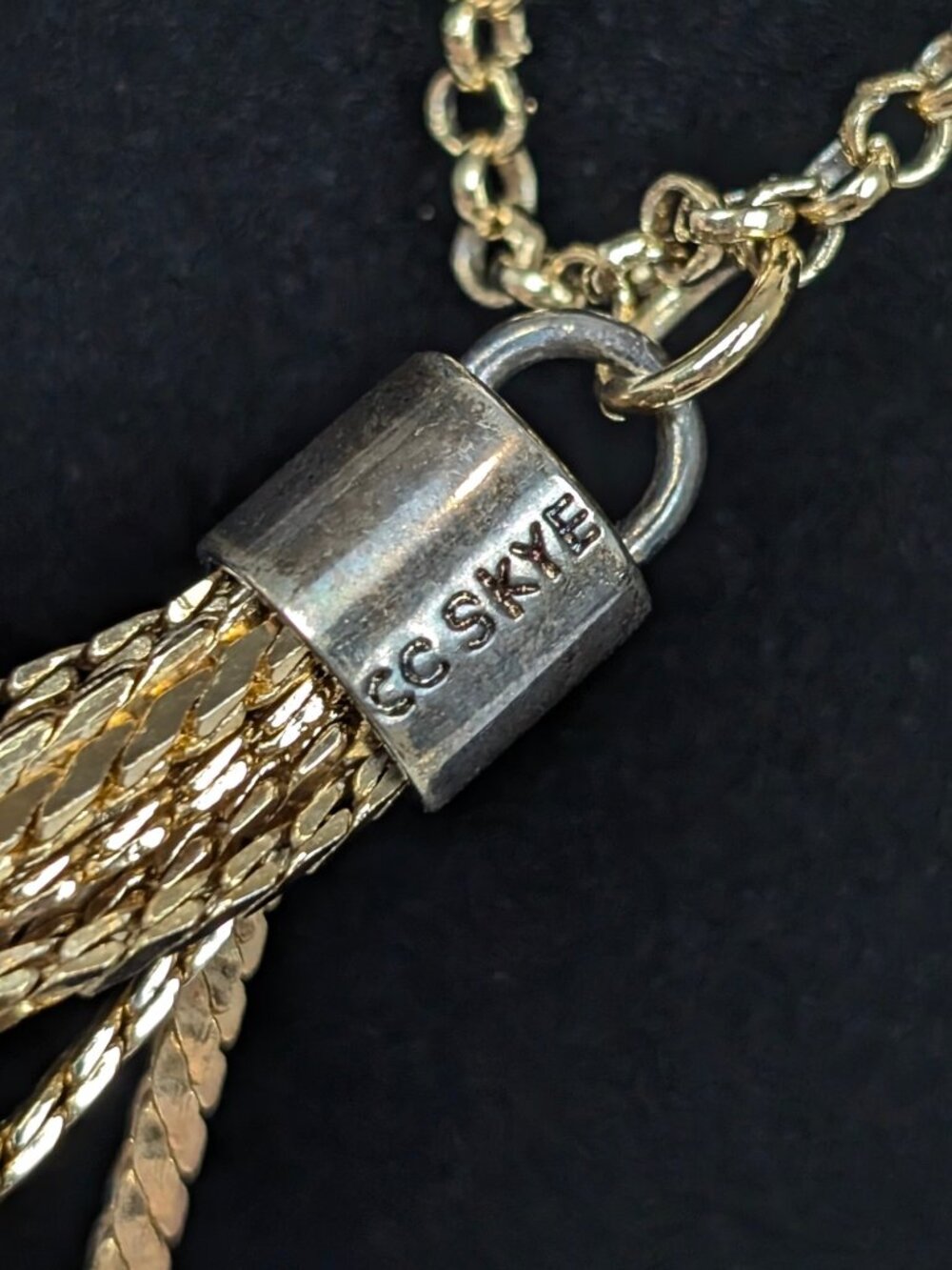 CC Skye Belcher Chain Darkened Tassel Necklace - Picture 4 of 6